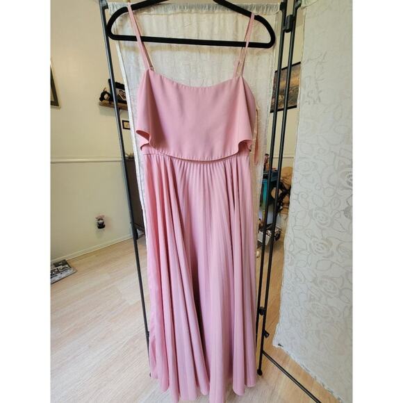 Rent the runway size 4 rose color Jill Stewart Rose water pleaded gown pleated - Picture 4 of 7